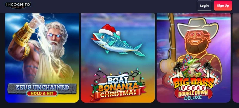 Incognito Casino Registration Form - Account Creation Interface